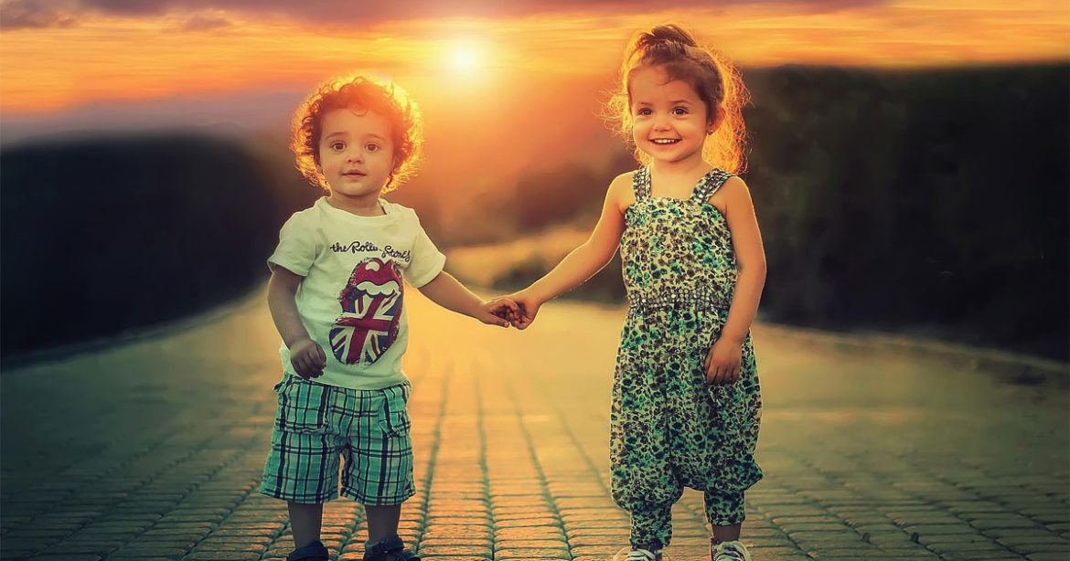 two small kids