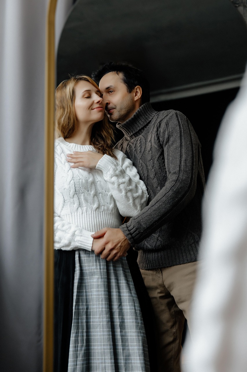happy couple waiting baby