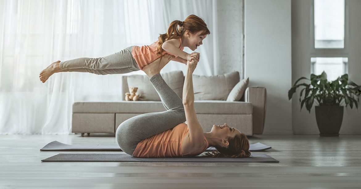 Mum and daughter workout