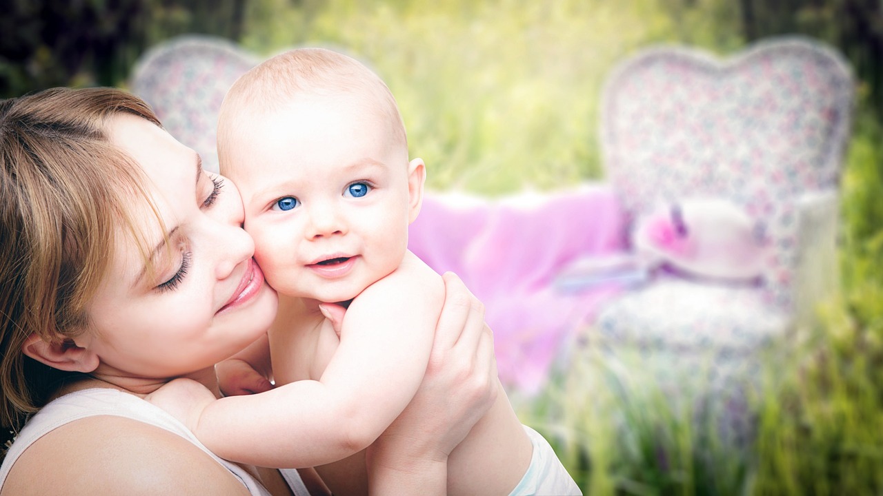 baby and mother