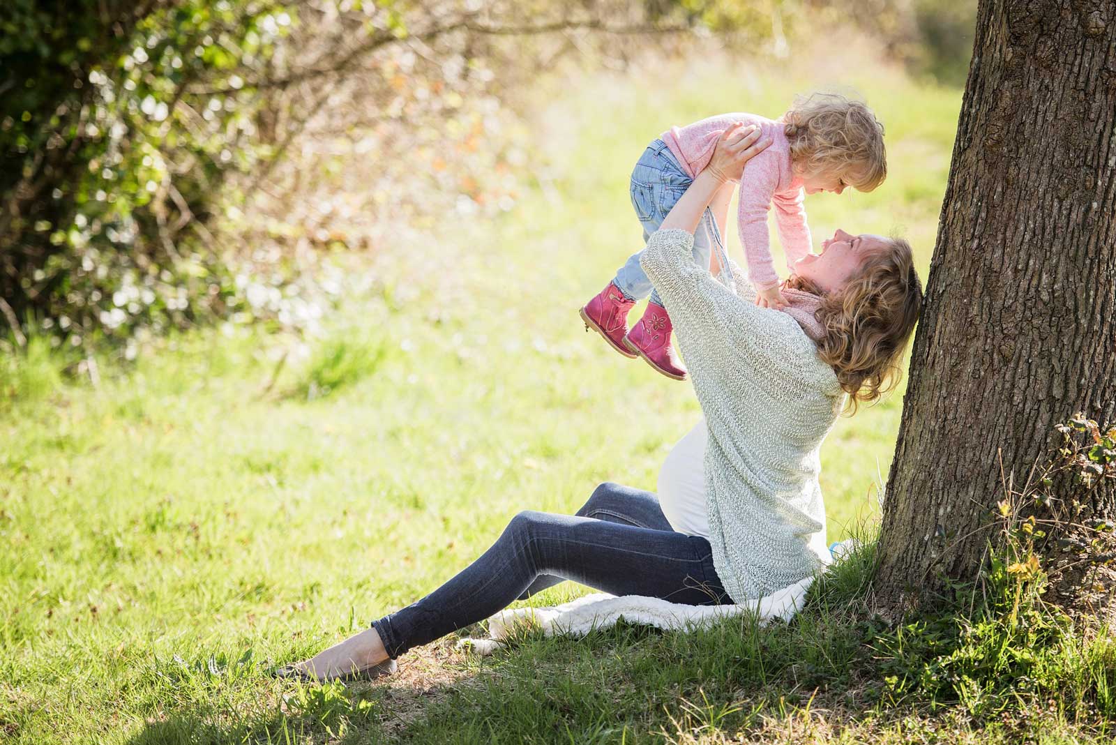 happy mother with child